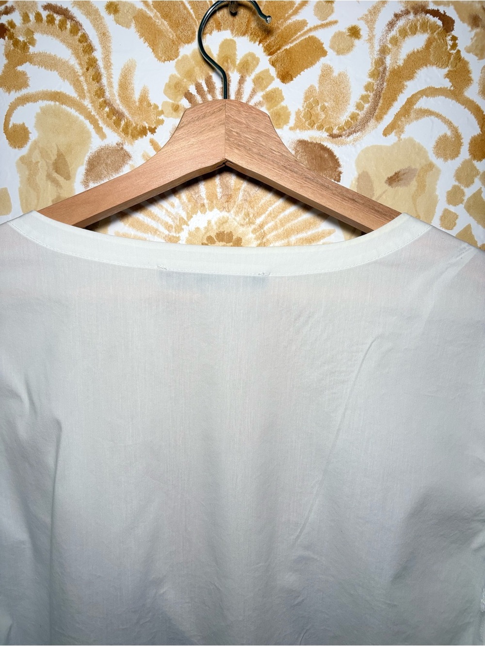 Marc New York White Embroidered Lace Puff Sleeve Blouse | Split Neck Top - Picture 6 of 8